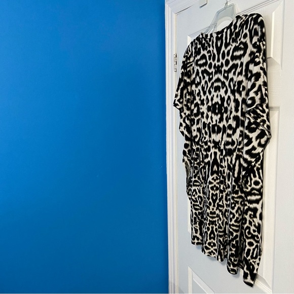 Calvin Klein Women’s Leopard Print Short Dolman Sleeve Tunic / Kaftan Top Size 6 - Picture 9 of 15